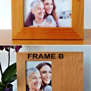 Engraved Picture Frames Custom Photo Frame Gift for Wedding 4x6 5x7 Personalized Wood Gifts zdjęcie 2