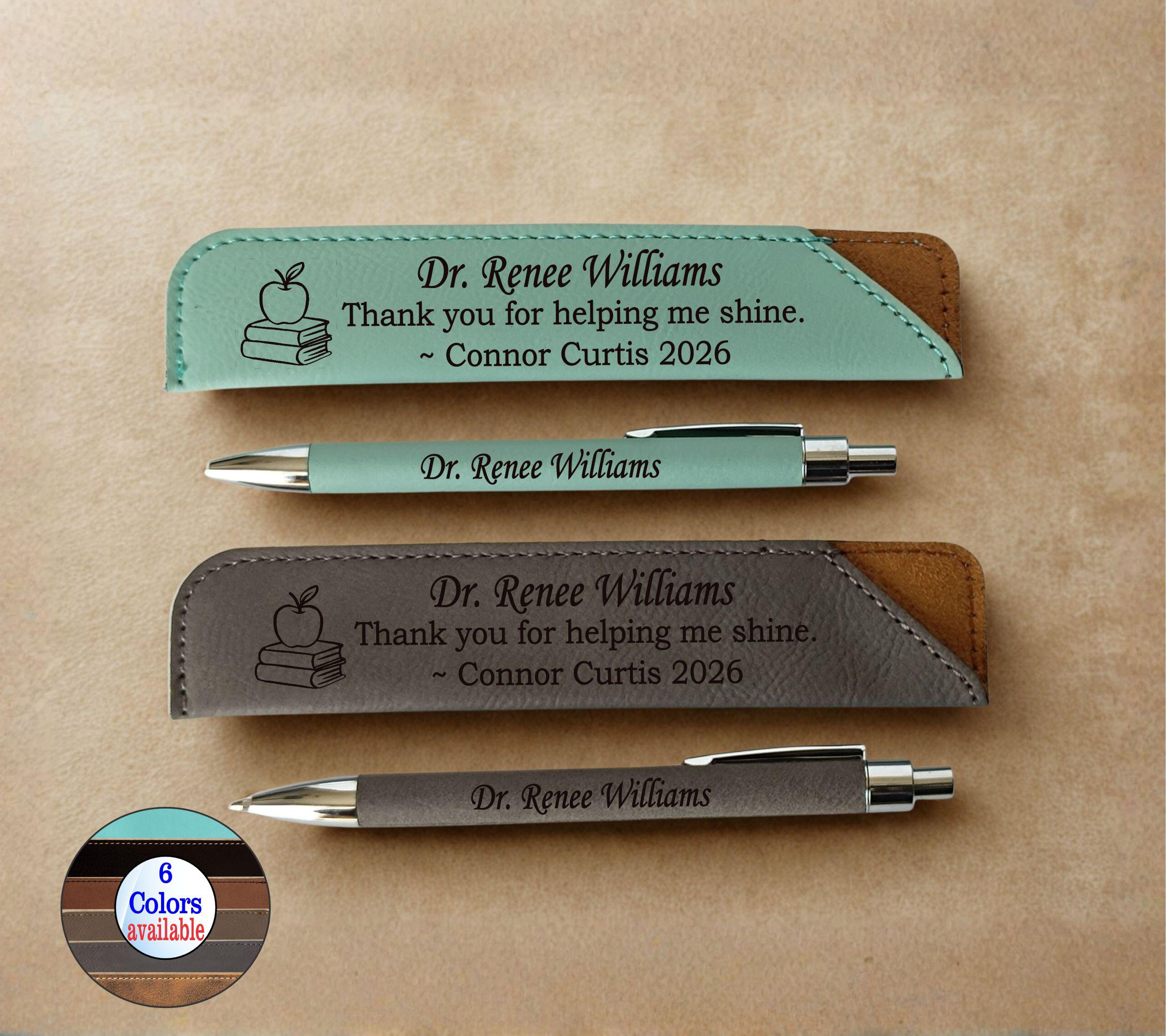 Personalized College Graduation Gift: Engraved Leather Pen and Case - Etsy