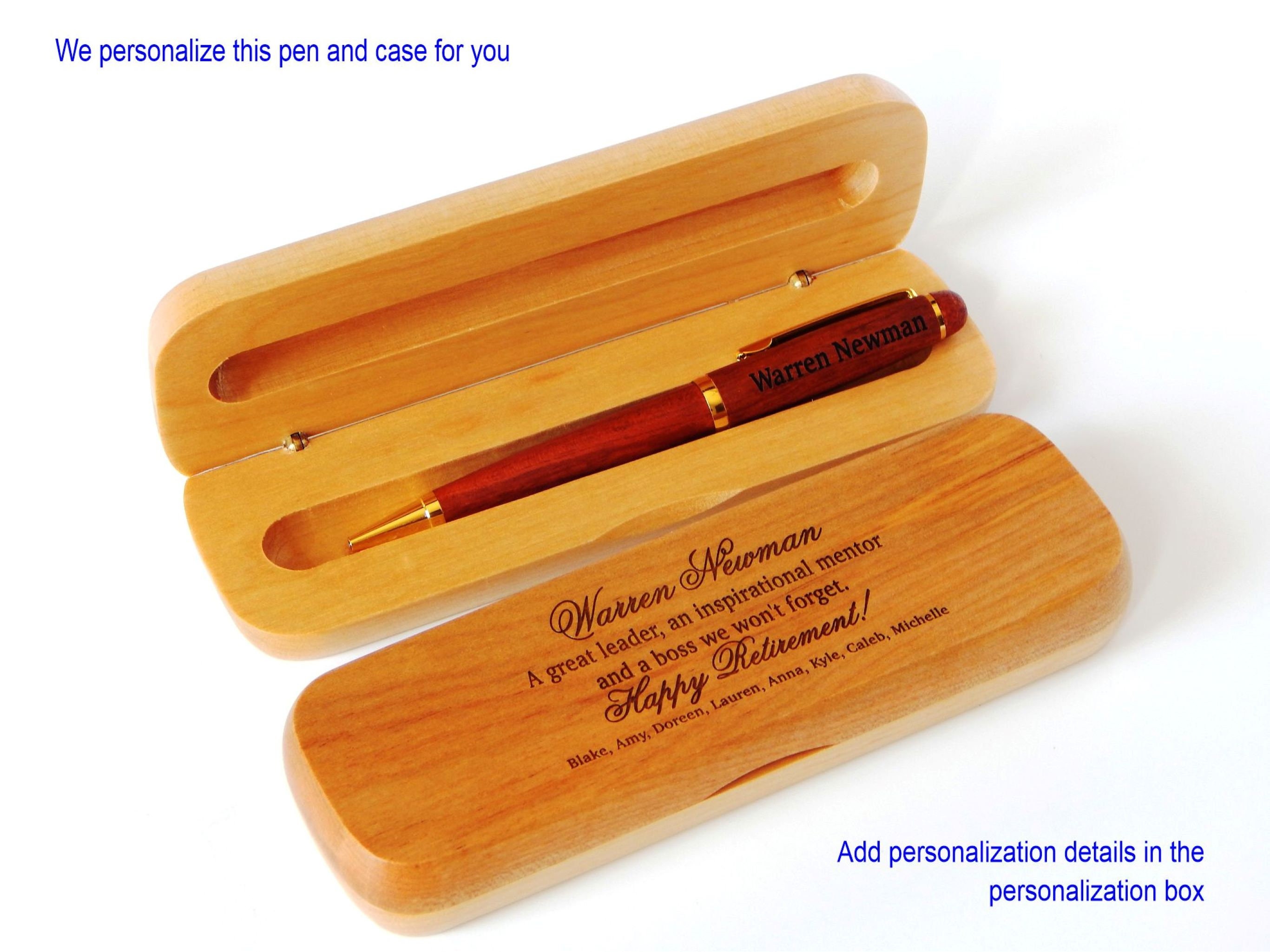 Custom Wood Pen | Boss Farewell Gifts | Engraved Gift for Boss Retirement | Going Away Wooden Pen  Personalized Leaving Gift | Coworker Gift