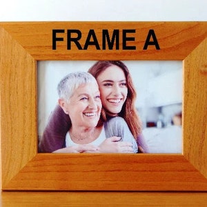 Engraved Picture Frames Custom Photo Frame Gift for Wedding 4x6 5x7 Personalized Wood Gifts image 3