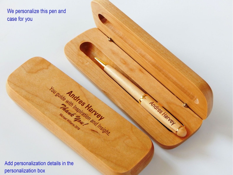 Supervisor Thank You Gift Gifts for Boss Appreciation Wooden Pen Christmas Gift Maple Pen+Maple Case