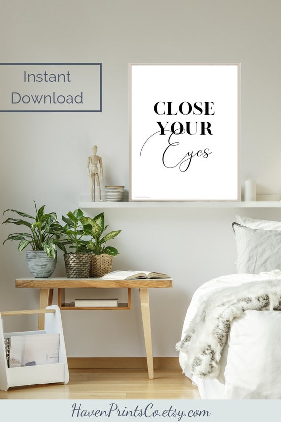 Black White Minimalist Bedroom Wall Art Printable Bedroom Typography Print Bedroom Quote Wall Art Print Inspirational Quote Print