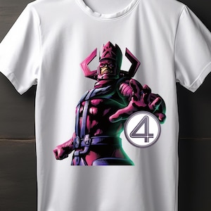 Galactus Grabbing Fantastic Four Logo -design for t-shirt