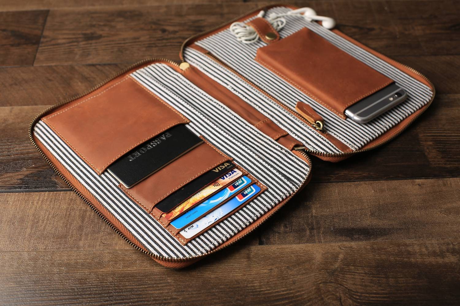 Groomsmen Leather Travel Wallet, Best Gift – JackLeatherStudio