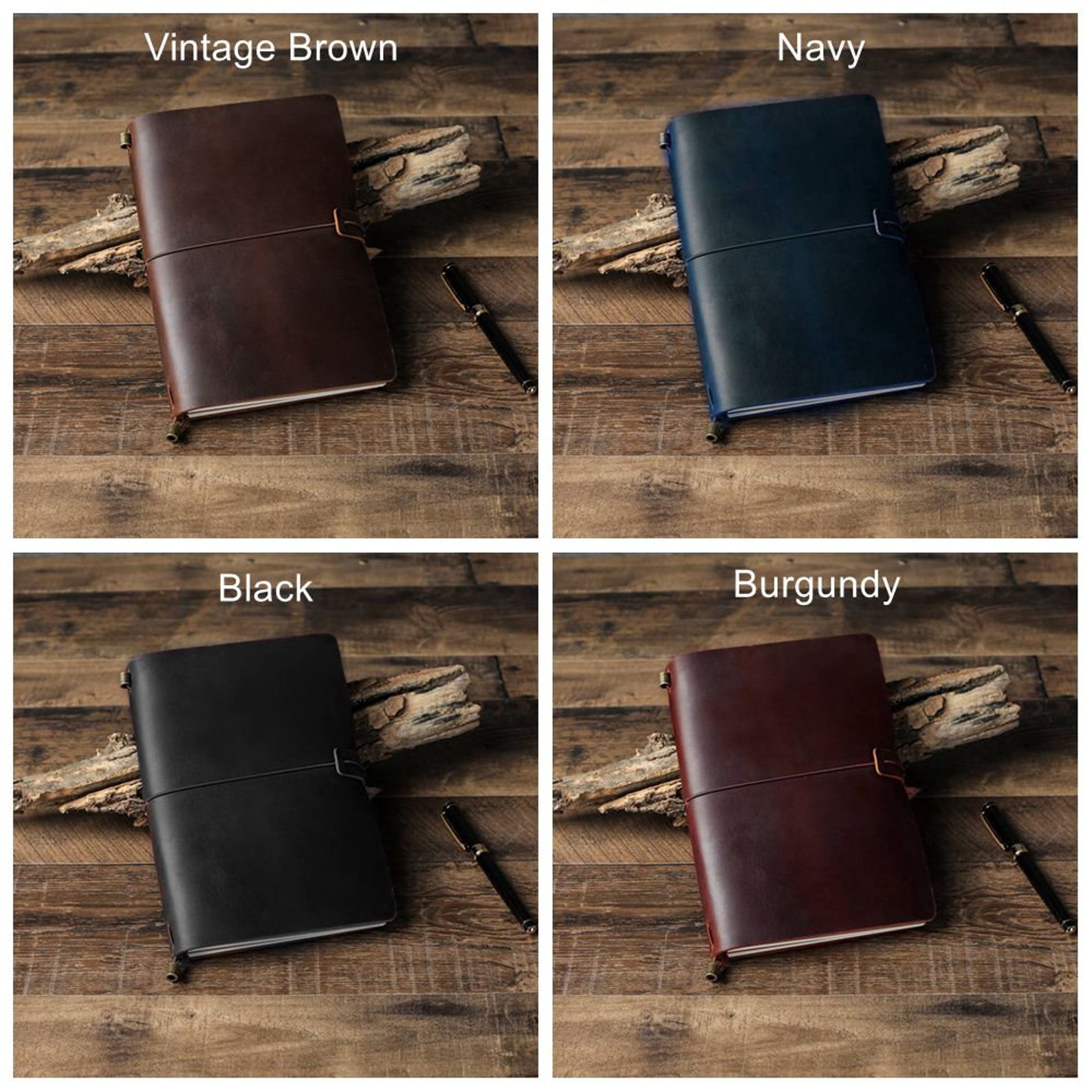 Personalized Leather Journal Notebook, Vintage Rustic Leather ...