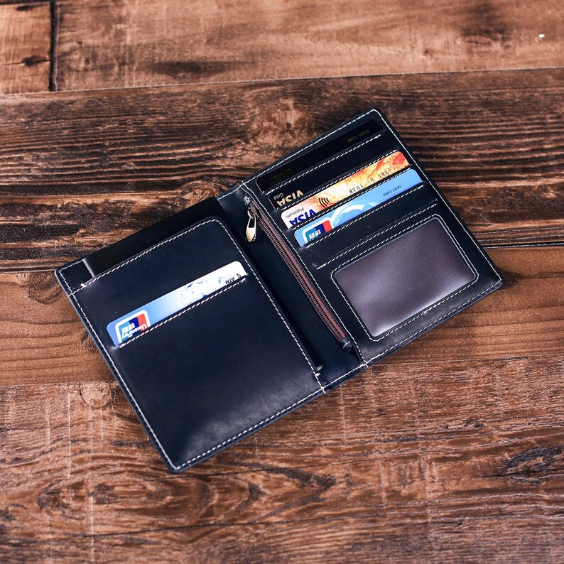 Personalized Leather Passport Holder Custom Leather Travel Etsy