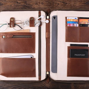 Large Personalized Leather Travel Wallet, Unique Groomsmen Gift ...