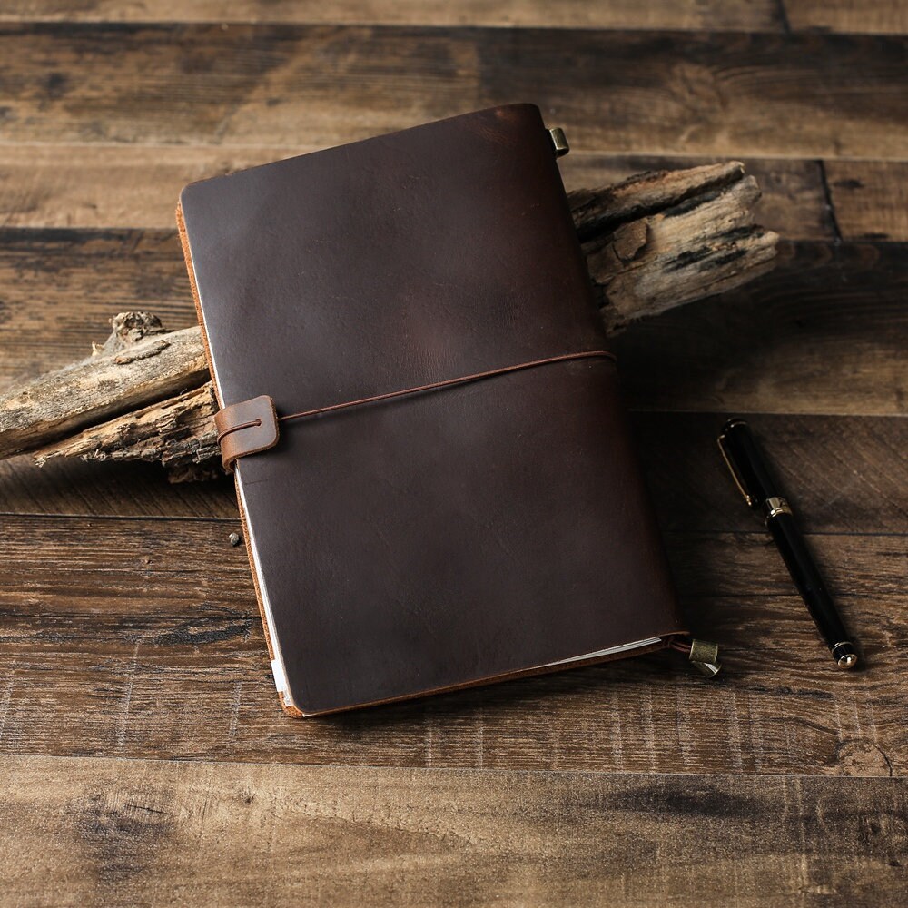 Personalized Leather Journal Notebook, Vintage Rustic Leather ...