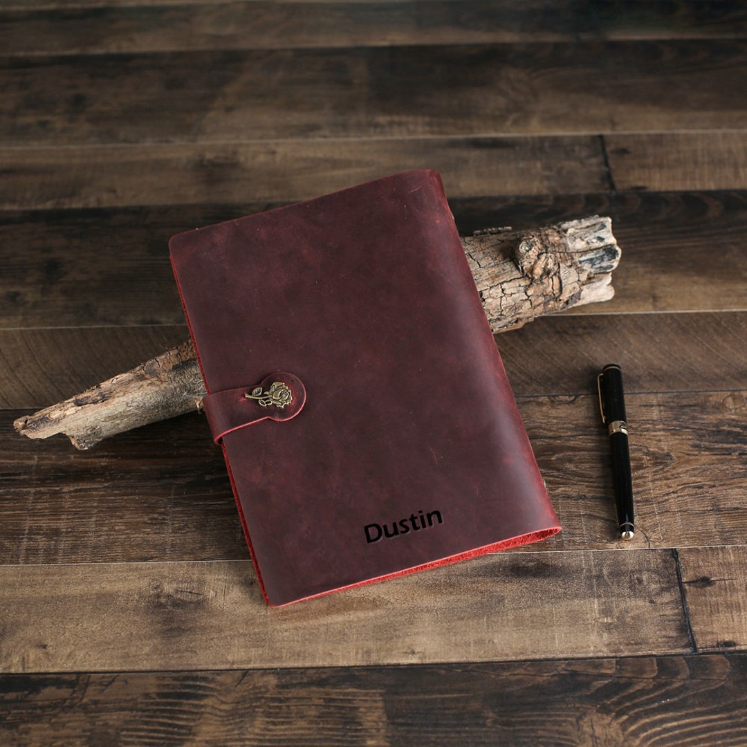 Rustic Notebooks Personalized Leather Journal Notebook, Monogrammed Rustic Leather ...