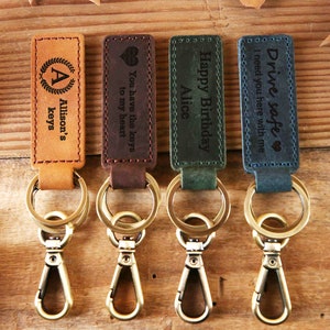 Personalized Leather Keychain, Customized Keychain, Custom Leather Key Chain, Coordinates Key Chain Longitude Latitude Keychain, Best Gift