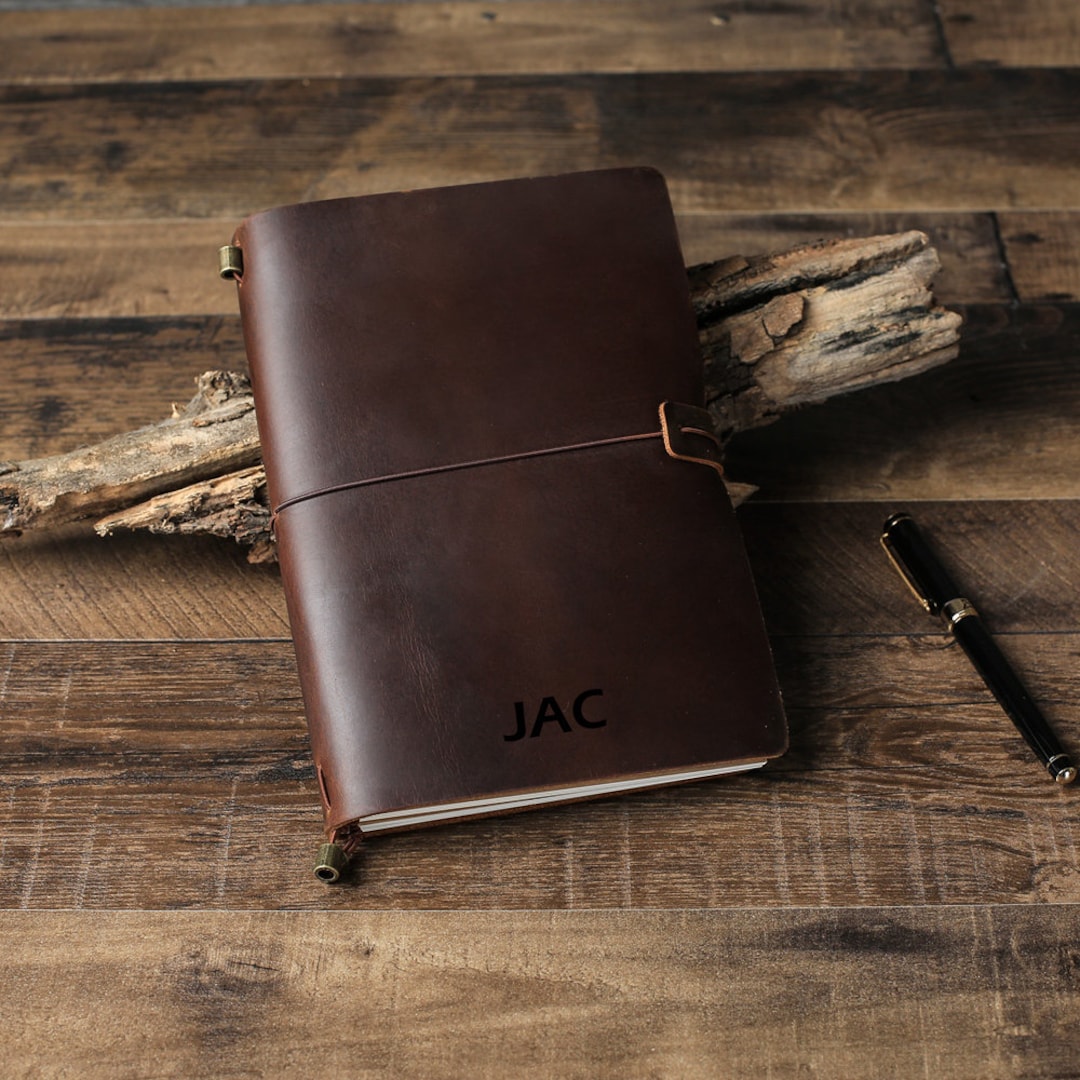 Personalized Leather Journal Notebook, Vintage Rustic Leather ...