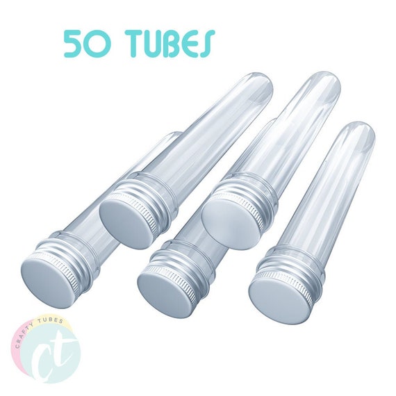 Extra Long Clear PET Plastic Test Tubes with Screw Caps 32 Etsy
