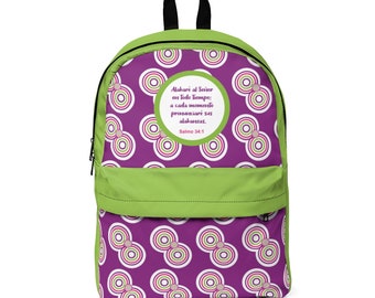 Purple-green backpack. All time
