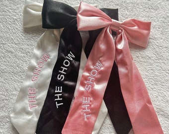 Niall Horan The Show Live on Tour 2024 Satin Embroidered Bow for Hair | Customizable