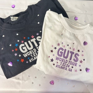 Olivia Rodrigo Guts World Tour Customized T-shirt Personalized (Kids Sizes Available)