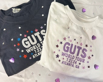 Olivia Rodrigo Guts World Tour Individuelles T-Shirt Personalisiert (Kindergrößen erhältlich)