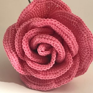Rose, Large Rose Crochet Pattern, Crochet Pattern, Crochet Flowers, Rose Pattern, Home Decor, Minimalist, Halloween image 7
