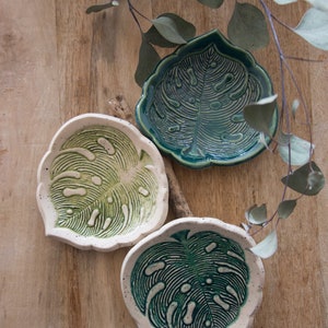 CATOR Keramik Schmuckschale Blatt-Form - Ringhalter & Schlüsselablage Für Nachttisch