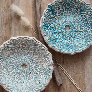 Ceramic soap dish - turquoise