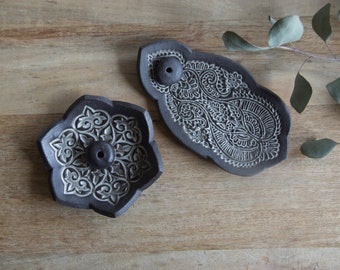 Ceramic incense holder - willow - Florentina