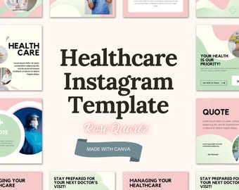 Plantilla de Instagram de salud: Diseño de cuarzo rosa (descarga digital)
