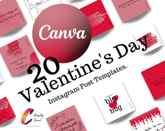 Plantillas para publicaciones de Instagram de San Valentín: Redes sociales (Canva)