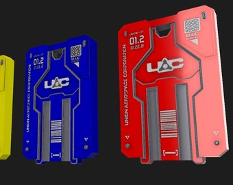 DOOM Inspired Keycard - 3D Model - Digital File