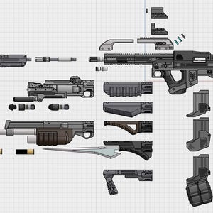 Halo Inspired MA5K - モジュラー - 3D ファイル デジタル ダウンロード