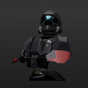 Halo-inspirierte 1/2 Büste - ODST Soldat - 3D Modell - Digital Download