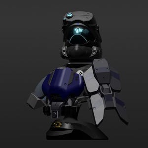 Halo-inspirierte 1/2 Büste - ODST Romeo - 3D Modell - Digital Download