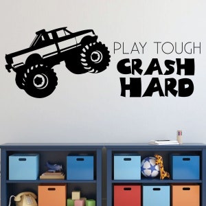 Monster Truck Wall Decal, Monster Truck Vinyl, Monster Truck Wall Decor, Boys Bedroom Decor, Monster Trucks Decor, Wall Stickers, Playroom