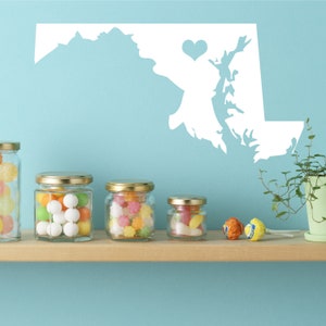 State of Maryland - Vinyl Wall Decor, 7th State, Annapolis Maryland, Thirteen Colonies, Little America