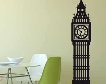 Big Ben Vinyl Wall Decal, London Clock Tower Decor
