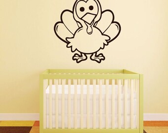 Daycare Decoration Etsy - thanksgiving decor little cute turkey turkey wall decals for thanksgiving decorations in the home daycare center or school classroom