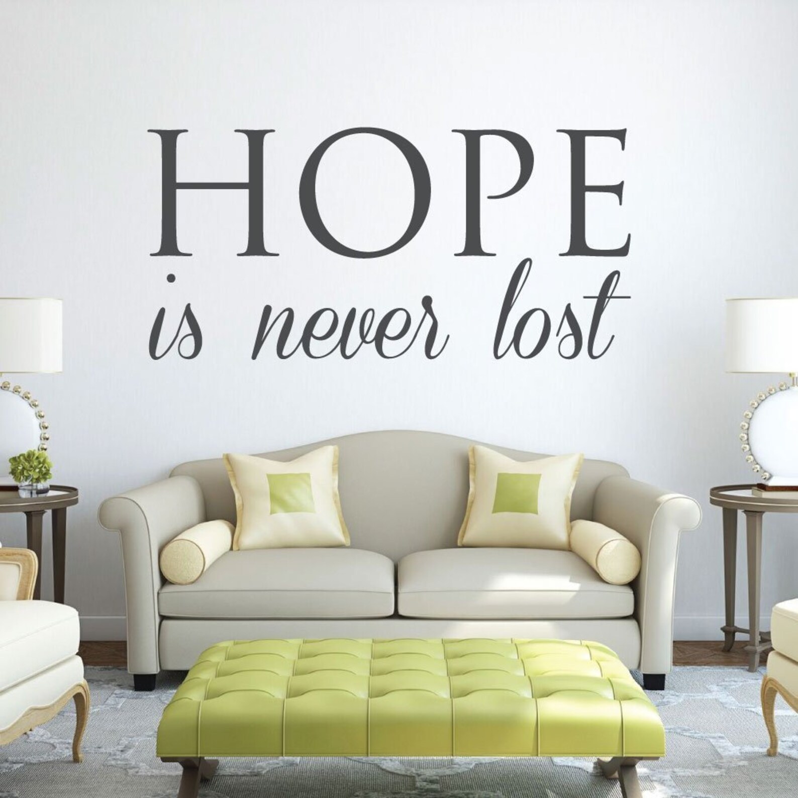 Hope Decal Vinyl Wall Decor Motivational Lettering Etsy
