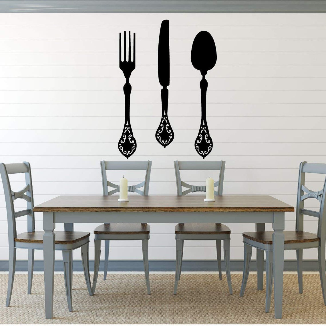 Fork Knife Spoon Wall Decor Vinyl Decal for Kitchens and Etsy