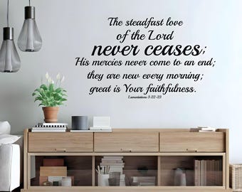 Bible Verse Wall Decal – Steadfast Love, Scripture Home Decor