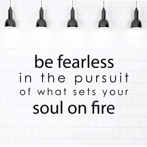 Motivational Quote Wall Decal - Be Fearless - Inspirational, Courage Themed Vinyl Quote for Bedroom, Living Room, Dorm or Home Decoration