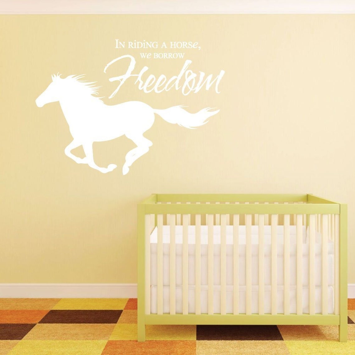 Horse Wall Decalsin Riding A Horse We Borrow Etsy