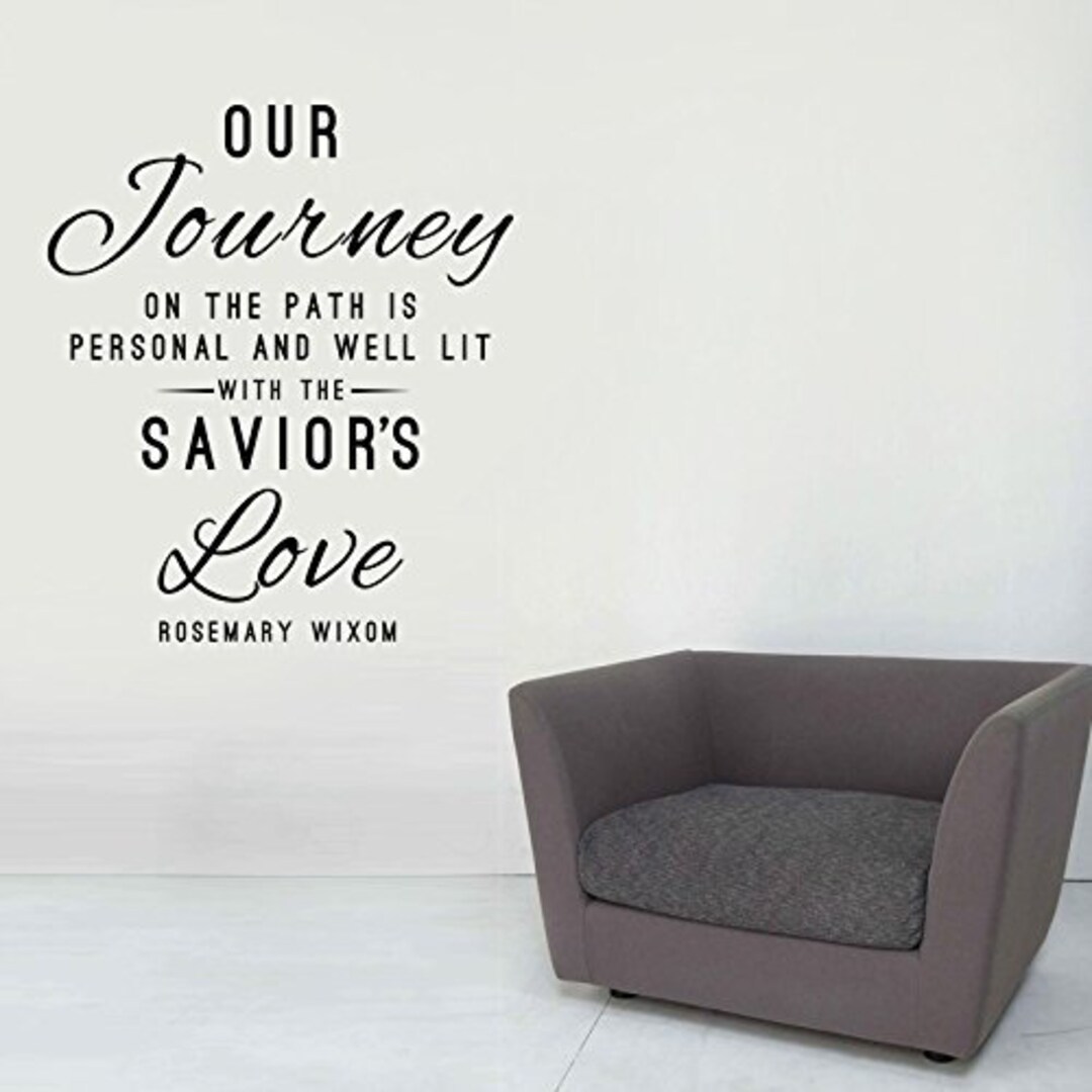 Religious Vinyl Wall Decal Christian Quote Savior's Love Home, Rosemary