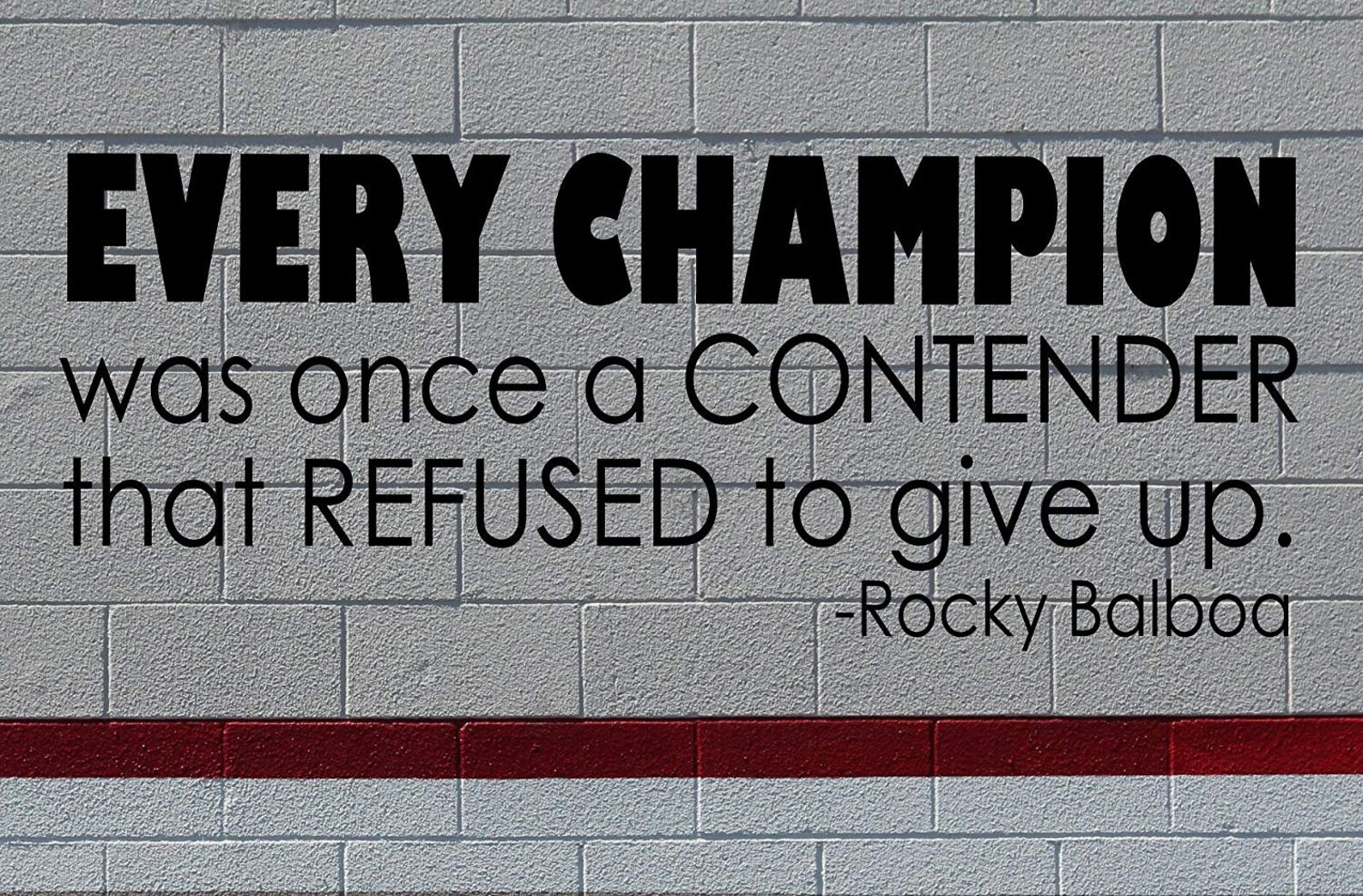 Sports Quotes Wall Decals Rocky Balboa Quotation Every Etsy