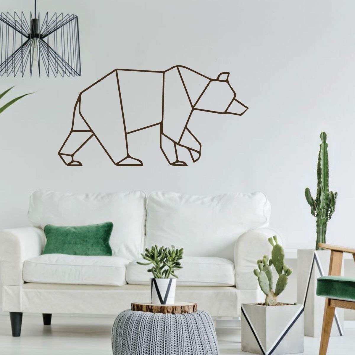 Bear Wall Decal Geometric Animal Silhouette Boys or Etsy