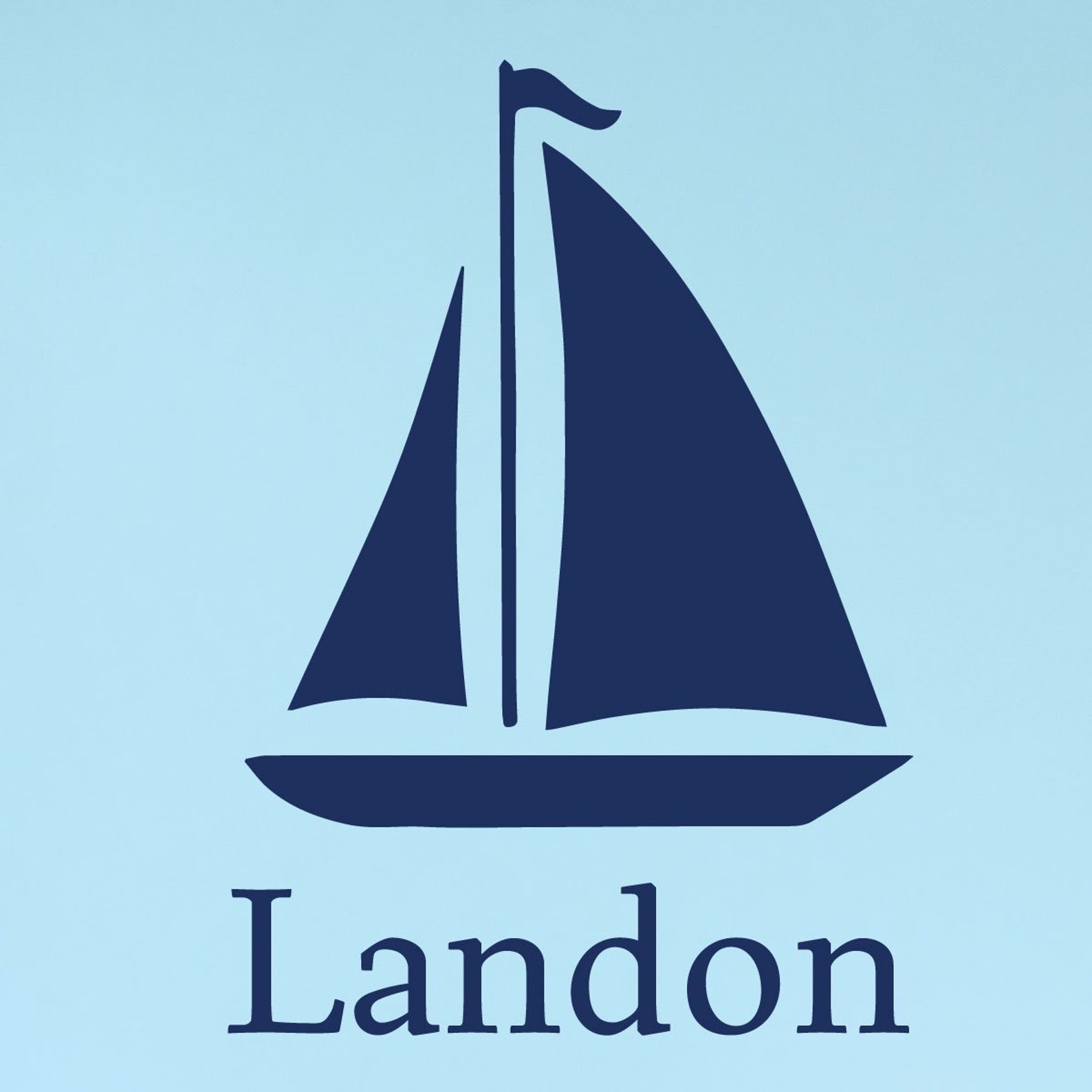 Sailboat Wall Decal Personalized Sailboat Wall Decor Wall Etsy