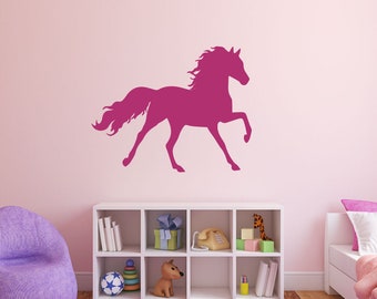 Prancing Horse Wall Decal for Girl's Bedroom Decoration, Horse Lover's Gift