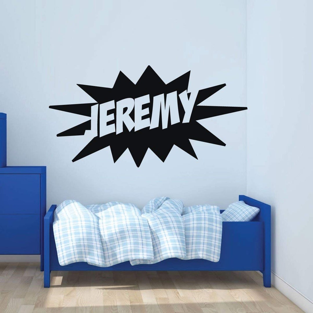 Personalized Superhero Name Vinyl Wall Decal – Boys Room Decor - Etsy