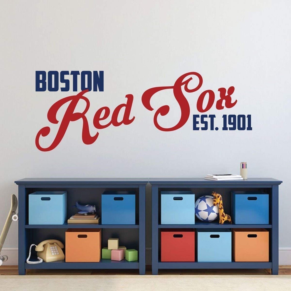 CustomVinylDecorRed Sox Wall Decal Boston Baseball Etsy