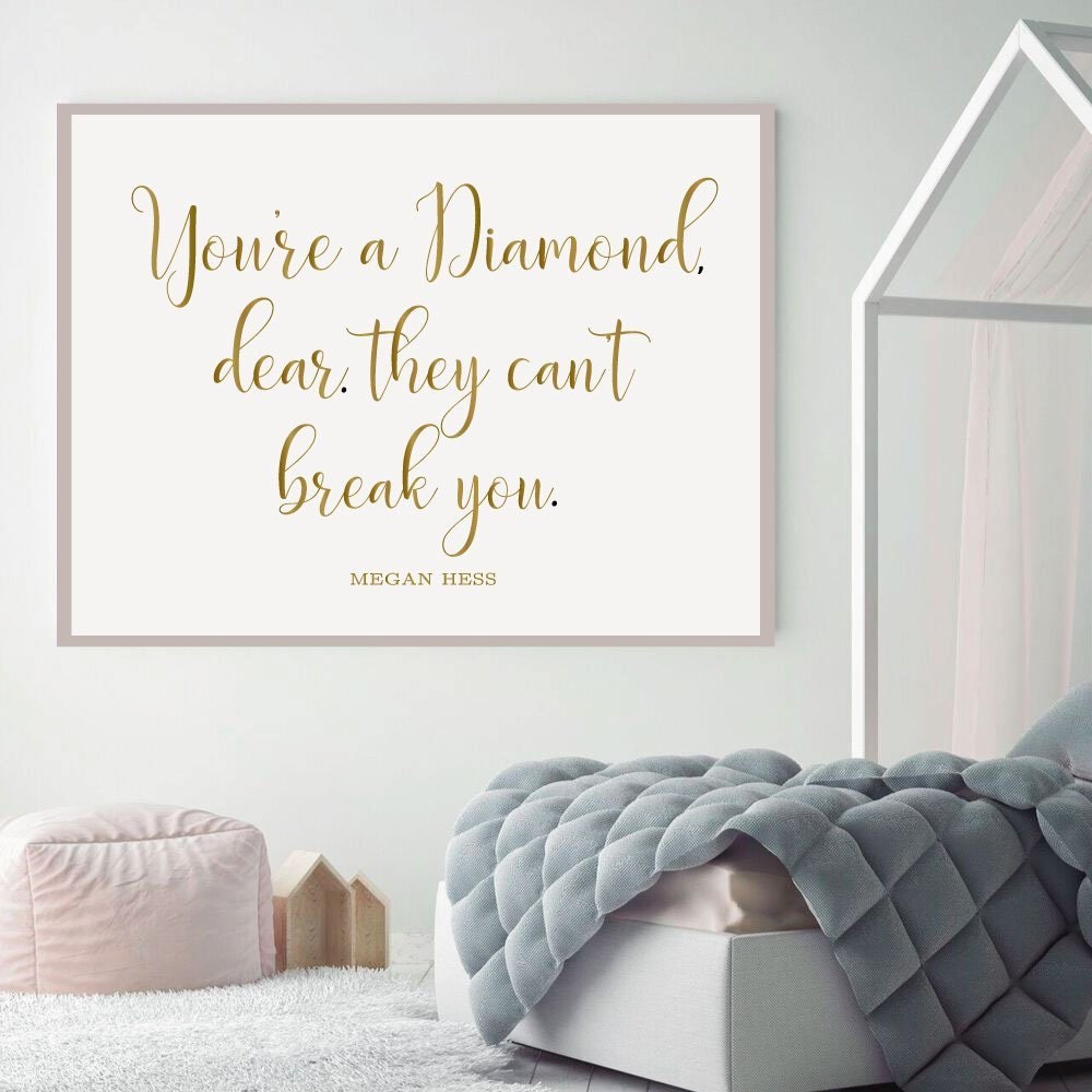 Wall Decals for Teen Girls You're A Diamond Dear. They Etsy