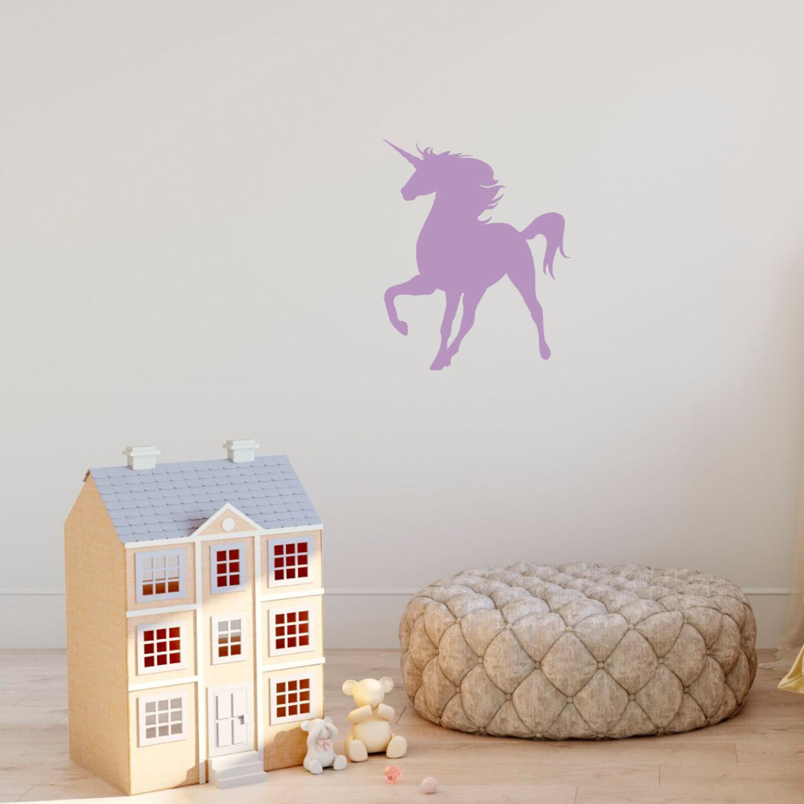 Fancy Unicorn Vinyl Wall Decal Stickers w/ Customized Colors Etsy