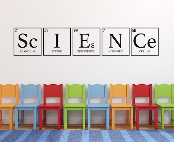 Science Classroom Wall Decal Periodic Table Of Elements Decoration For Bedroom Playroom Or Study Area