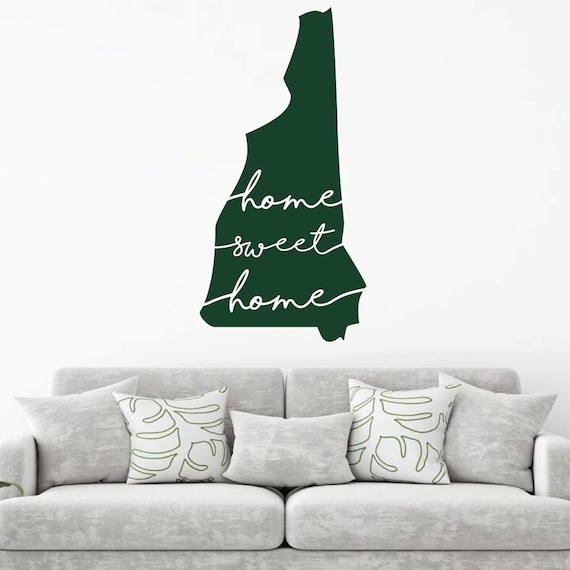 Home Sweet Home Tennessee Wall Decal State Silhouette Vinyl Art for Home Decor Living Room or Family Room Decoration